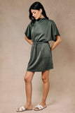 Mock Neck Dolman Mini Dress