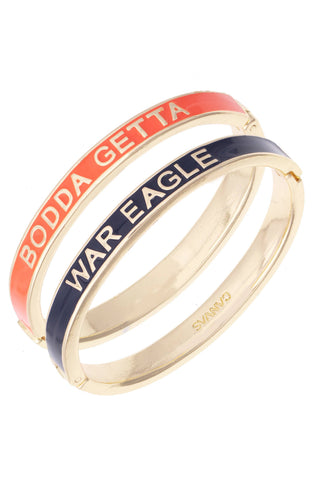 Auburn Tigers Skinny Enamel Hinge Bangle