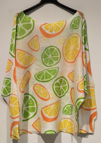 Citrus Italian Printed Sweater