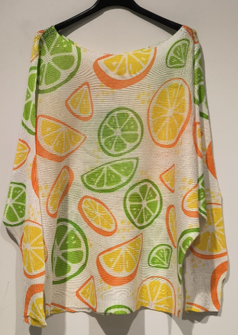 Citrus Italian Printed Sweater