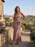 Italian Satin Polka Dot Spaghetti Strap Dress