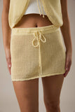 Crochet Low Rise Skirt- Yellow