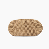 Sunset Straw Bucket Mini Tote Bag: Brown