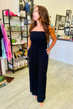 Serena Smocked Strapless Jumpsuit
