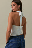 Double Stripe Halter Top