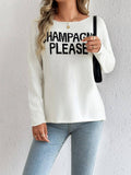 Champagne Please Slit Sweater - White