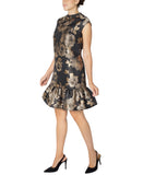 Donna Ricco Sleeveless Easy Dress - Black/Gold