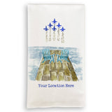 Dock with The Blues Dishtowel: Pensacola Beach