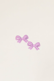 Light Pink bow Stud Earrings