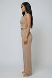 Sabrina Spaghetti Strap Bralette + Wide Leg Pants Set