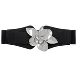 Flower Metal Waist Elastic Belt