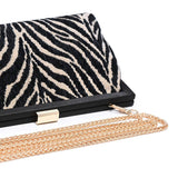 Samira - Zebra Evening Bag: Natural Black