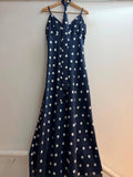Italian Satin Polka Dot Spaghetti Strap Dress