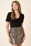 Rock N’ Roll Metallic Mini Skirt