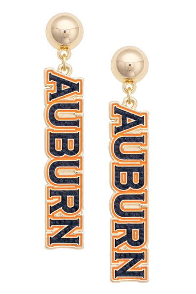 Auburn Tigers Pave Outline Earrings
