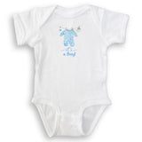 Baby Boy Clothing with “It's a Boy” Dishtowel