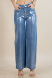 Shine Stretch Wide Denim Pants