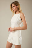 Sunday Boat Neck Knit Halter Top