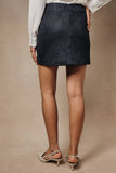 Sabrina Suede Colorblock Skirt