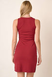 Rib Knit Tank Dress - Wine