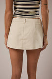 Mid Rise Twill Skirt