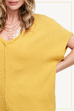 Lucy Loose Fit Gauze Short Sleeve Top