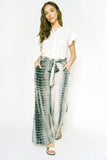 Mystree Teal Tie Dye Wide Pants