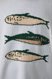 Round Neck Sardines Sweater Top- Melange