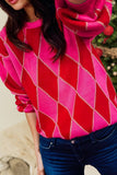 Glitter Rhombus Pattern Sassy Festival Sweater