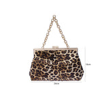 Samantha Leopard Clutch