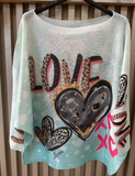 LOVE Italian Printed Sweater