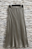 Essence Italian Viscose Satin Bias-Cut Midi Skirt