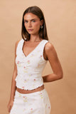 Pretty Little Petals Pointelle Sleeveless Top