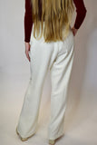 Twyla Tweed Pleated Pants - Ivory