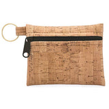 Cork Zipper Pouch with Key Ring | Rustic Cork: Natural Zipper