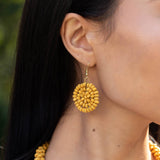 Sachi Chromatic Hues Circle Earrings  - Yellow