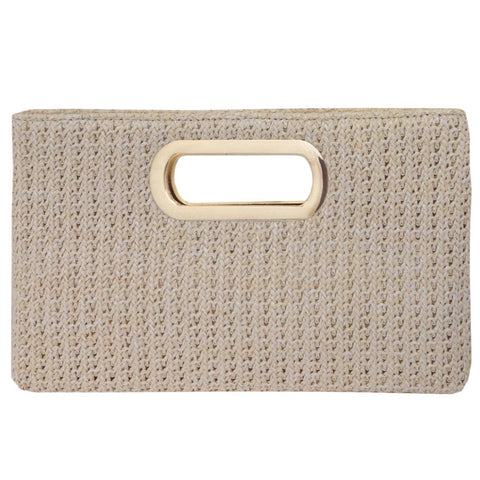 Paradise Twist Straw Clutch -
