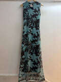Italian Mesh Print High Neck Dress