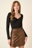 Rock N’ Roll Metallic Mini Skirt
