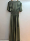 Flutter Sleeve Smocked Waist Italian Jumpsuit