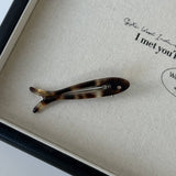 Acetate Floral Fish Clip Hairpin Barrette