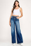 Petra Super Soft Touch High Rise Wide Leg Jean - Dark Medium