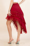 Monse Asymmetrical Lace Midi Skirt