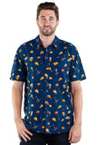 Thanksgiving Dinner Men's Holiday Foods Button Down Shirt
