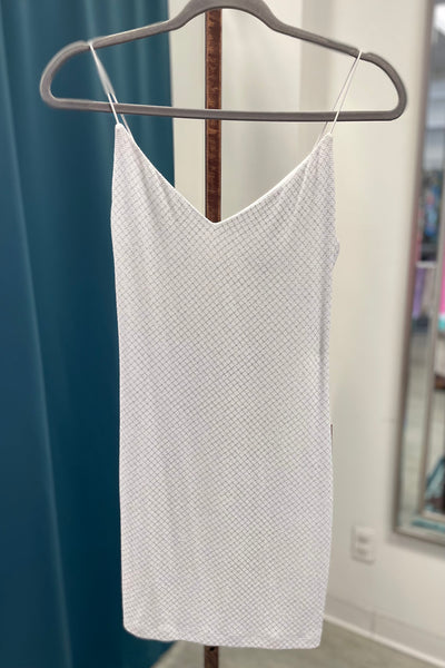 B Darlin Textured Sparkle Mini Party Dress - White/Silver