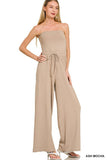 Summer Tube Top Jumpsuit - Ocean Blue