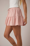 Morgan Mid Rise Tiered Cotton Skort