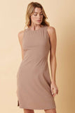 Rib Knit Tank Dress - Wine