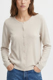 The Q2 Ribbed Knit Cardigan w/ Pearl Buttons