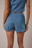 The Sabrina Denim Skort with Rhinestones